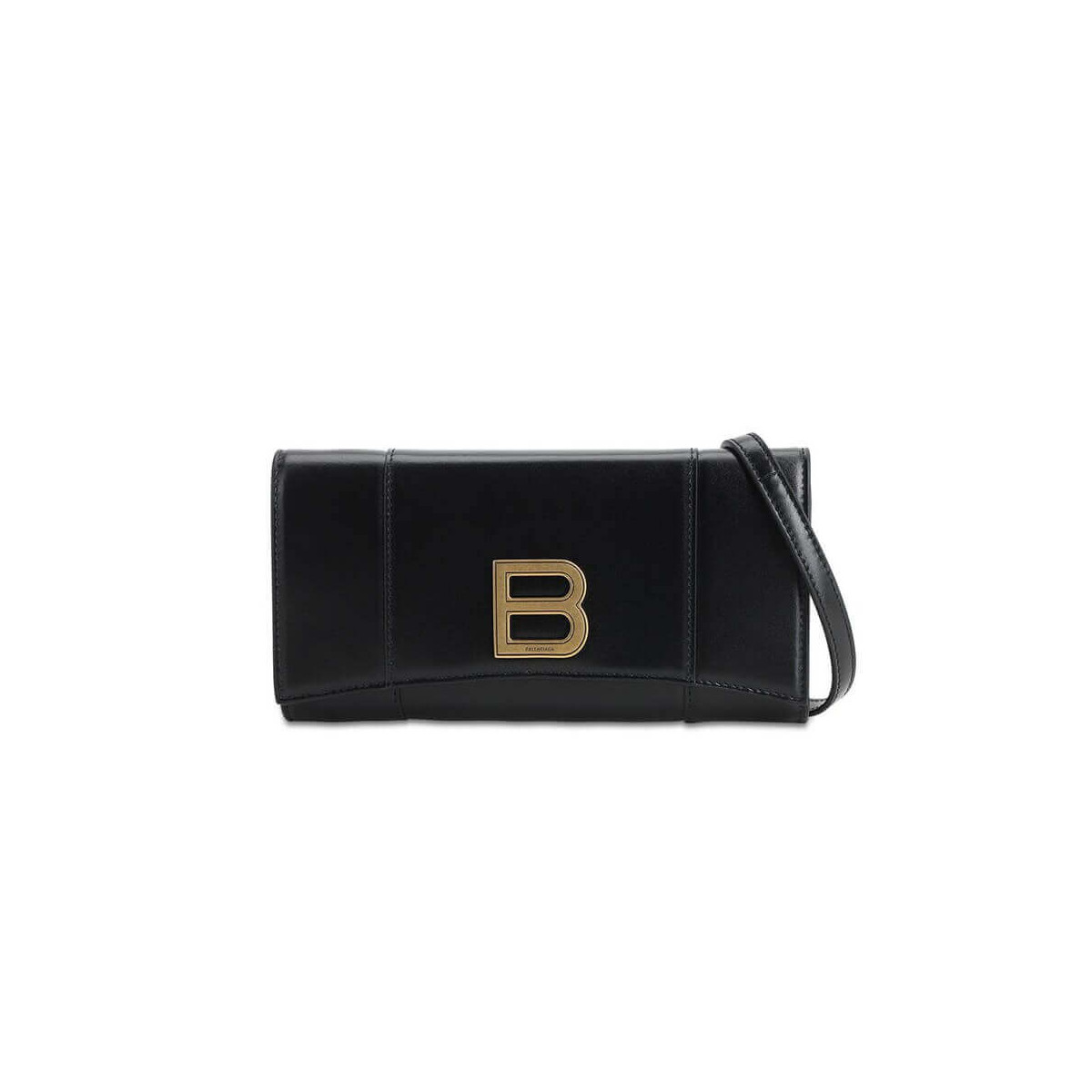 Balenciaga Hourglass Leather Strap Wallet