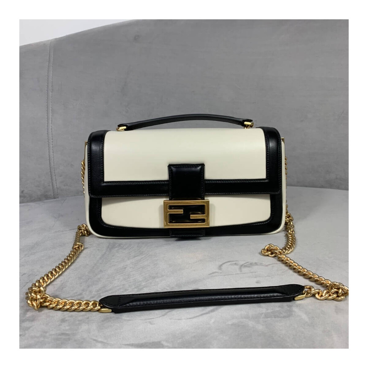 Fendi Baguette Chain Bag In Nappa Leather 8BR783