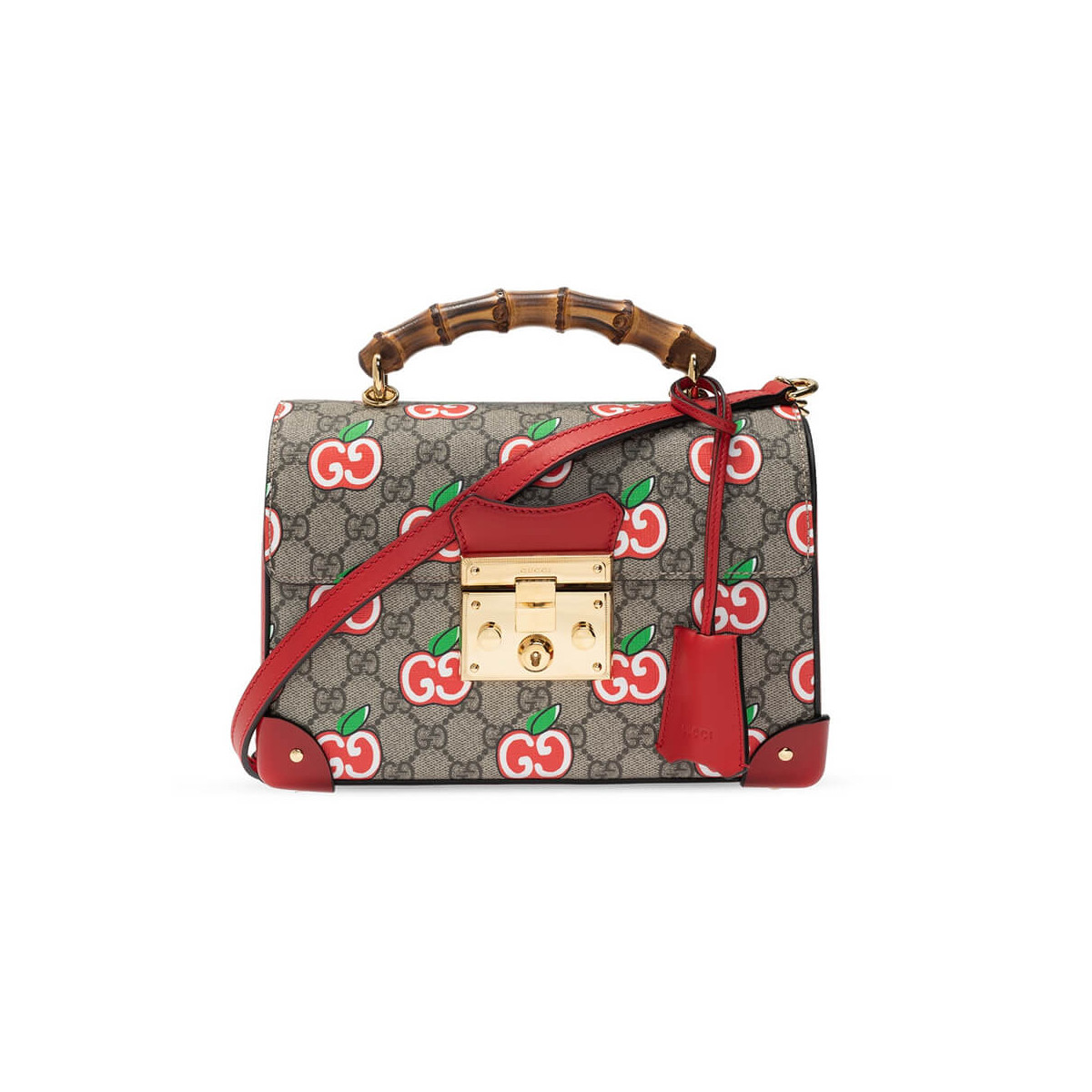 Gucci GG Apple Print Padlock Shoulder Bag 603221