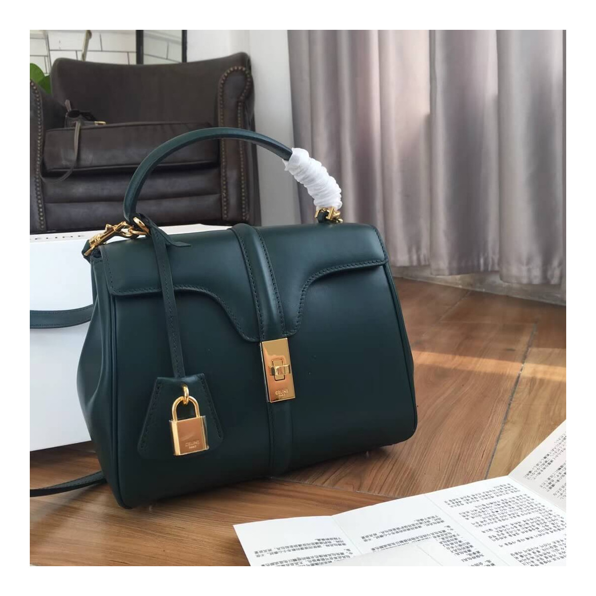 Celine Small 16 Bag In Satinated Calfskin 188003