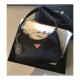 Prada Re-Edition 2000 Nylon Hobo Bag 1NE515 Black with Red Logo