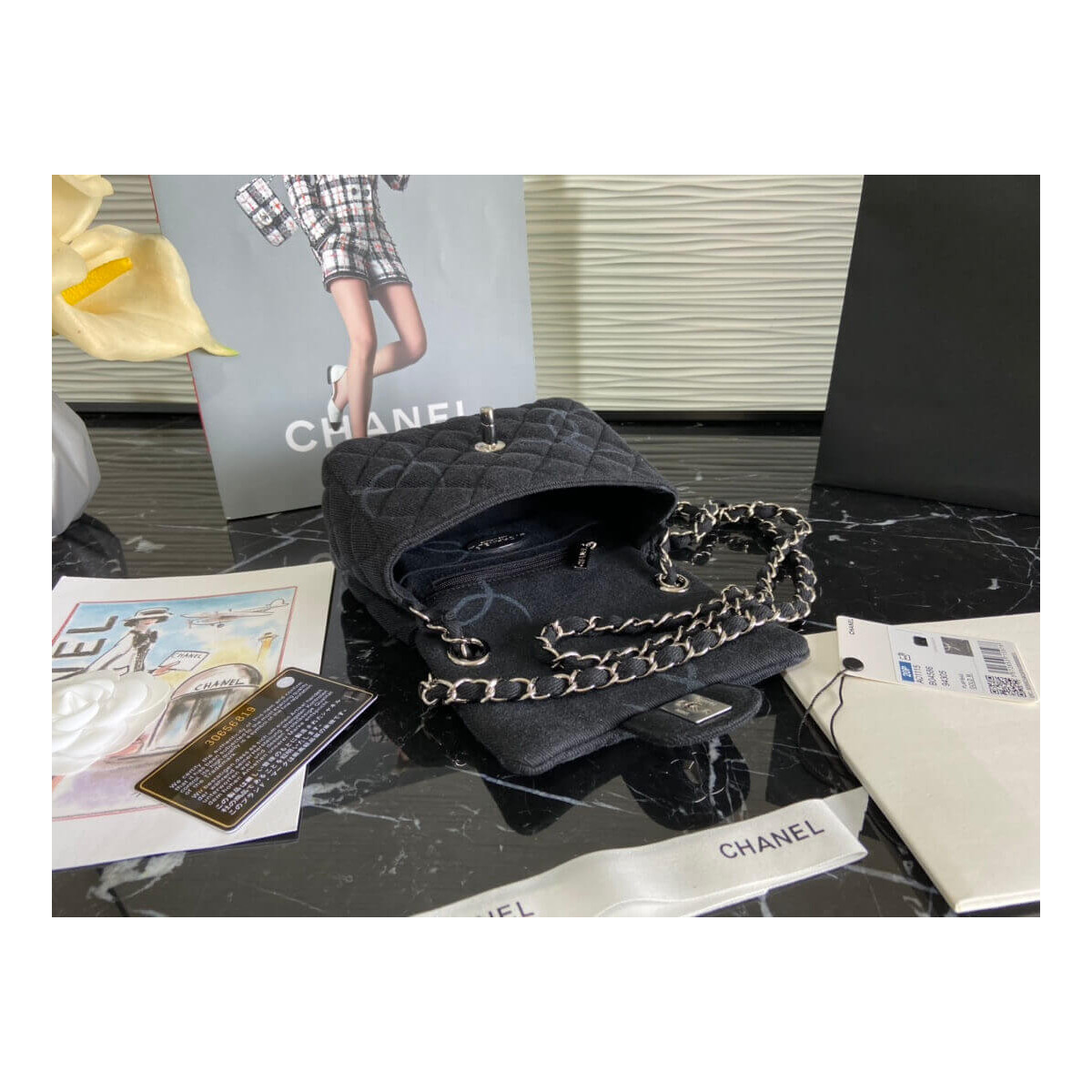 Chanel Denim Classic Flap Mini Bag AS2070