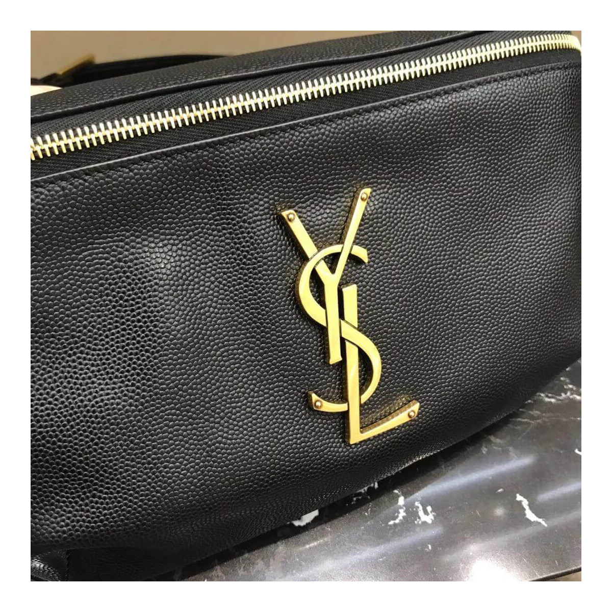 Saint Laurent YSL Classic Monogram Belt Bag In Grain Leather 569737