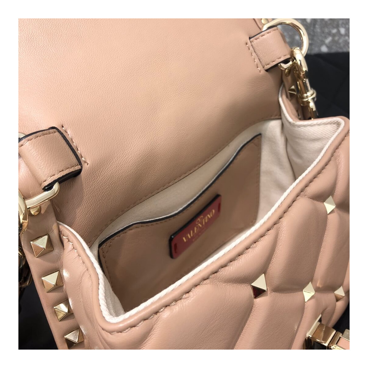 Valentino Garavani Candystud Mini Leather Shoulder Bag 0220