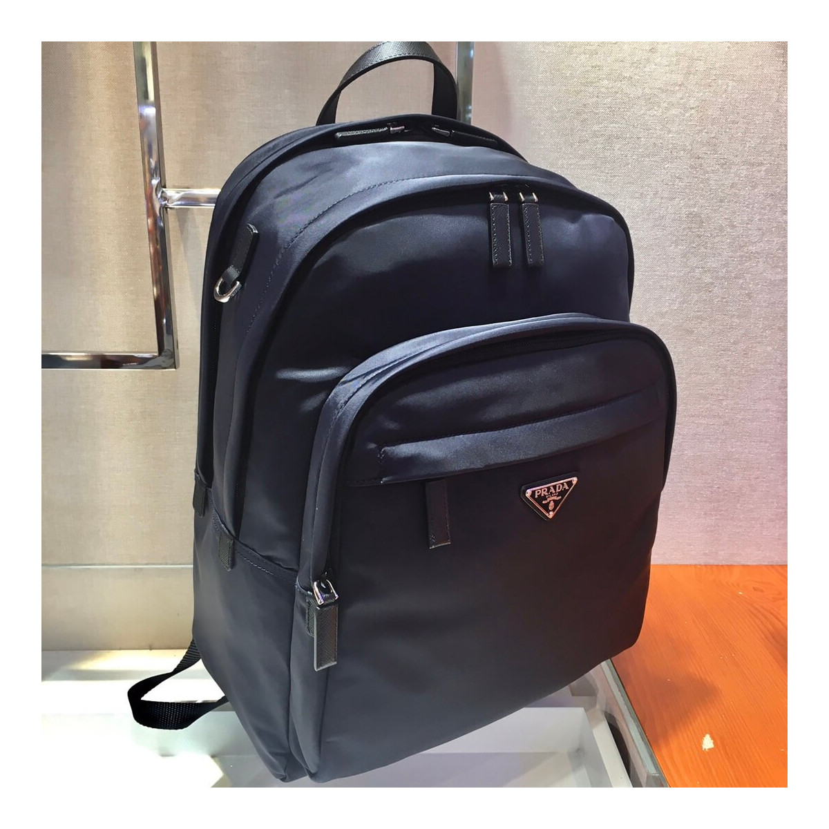 Prada Nylon And Saffiano Leather Backpack 2VZ048