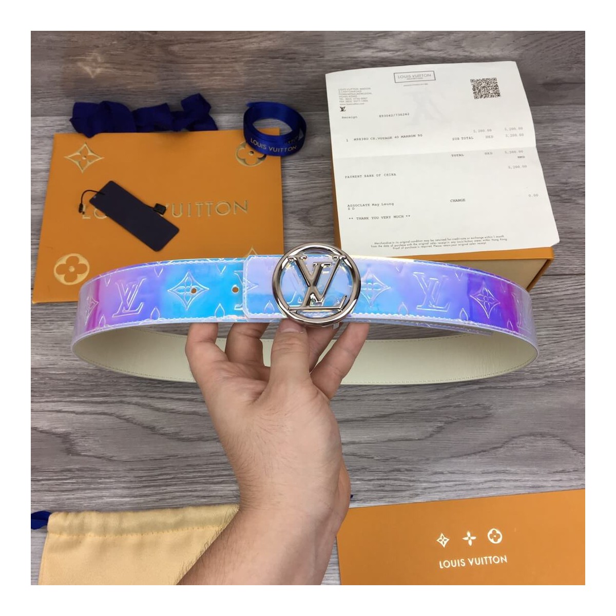 Louis Vuitton 40mm LV Prism Belt M0165