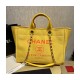 Chanel 21S Deauville Orange Yellow Large Shopping Bag A66941