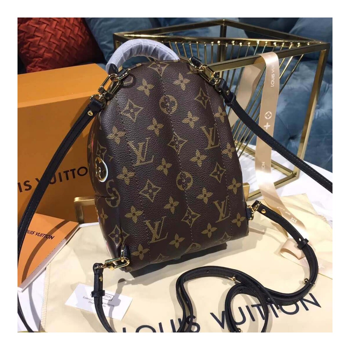 Louis Vuitton Monogram Canvas Palm Springs Backpack Mini M44367