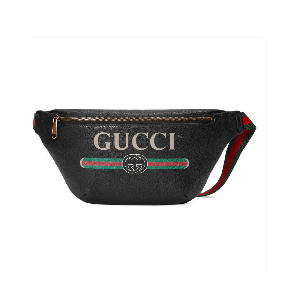 Gucci Print Leather Belt Bag 493869