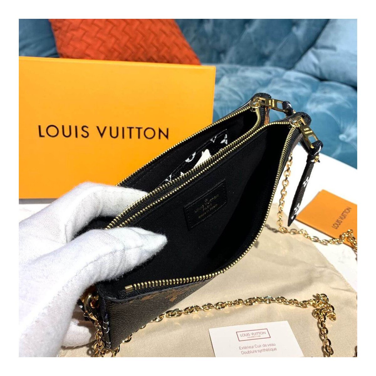 Louis Vuitton Double Zip Pochette M67874