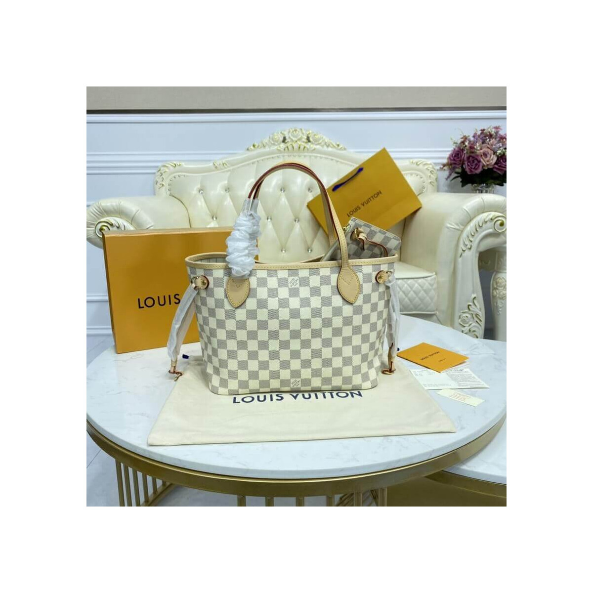 Louis Vuitton Damier Azur Neverfull PM N41362