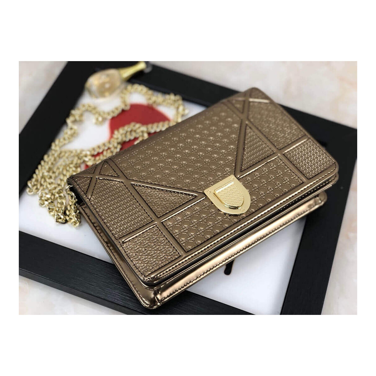 Dior Diorama Wallet on Chain Pochette Bag