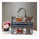 Christian Dior Book Tote Multicolor Toile De Jouy Bag M1286