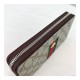 Gucci Bee Print Web GG Supreme Zip Around Wallet 408831