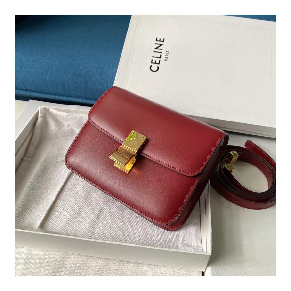 Celine Teen Classic Bag in Box Calfskin 192523