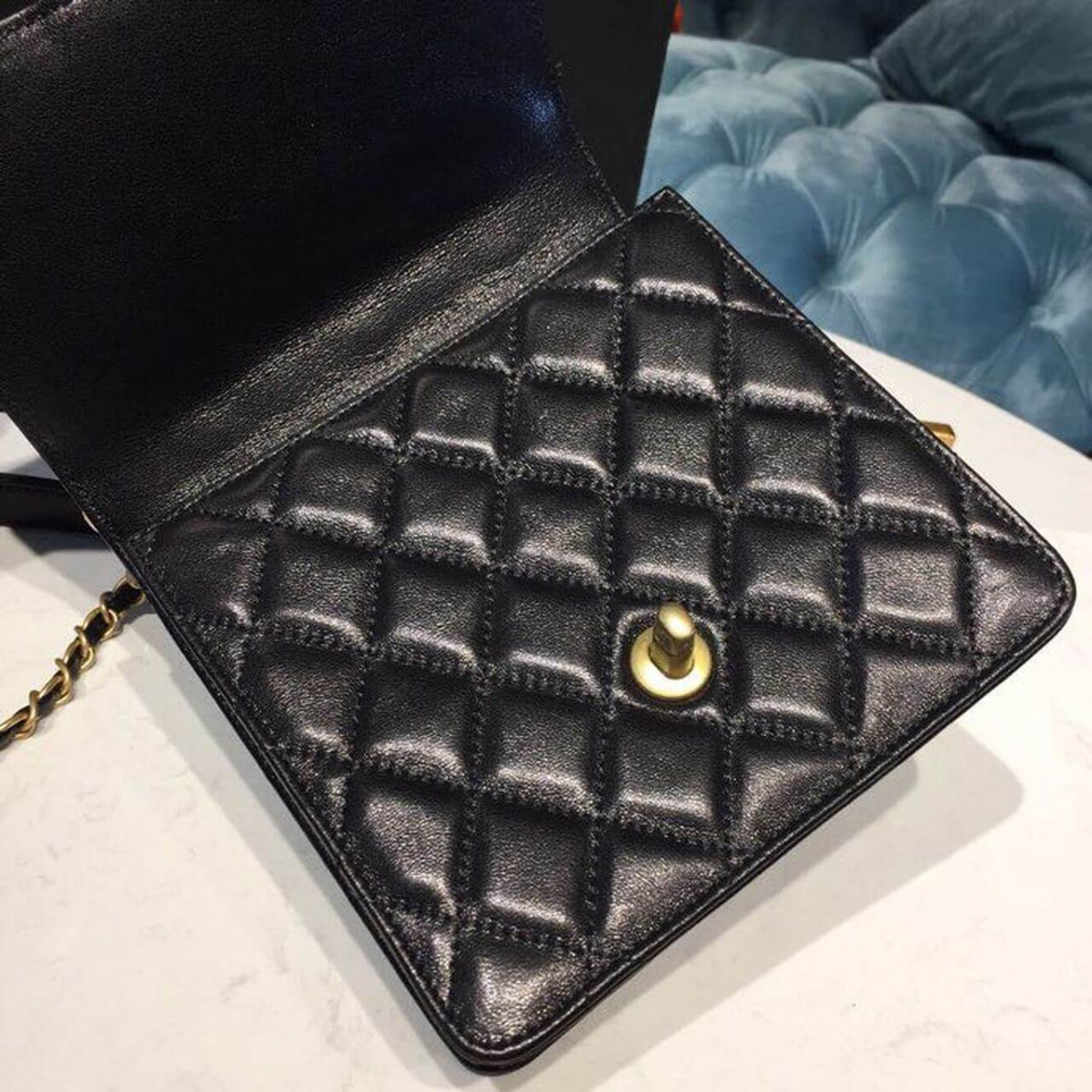 Chanel Small Pearl Chain Flap Bag AS0584