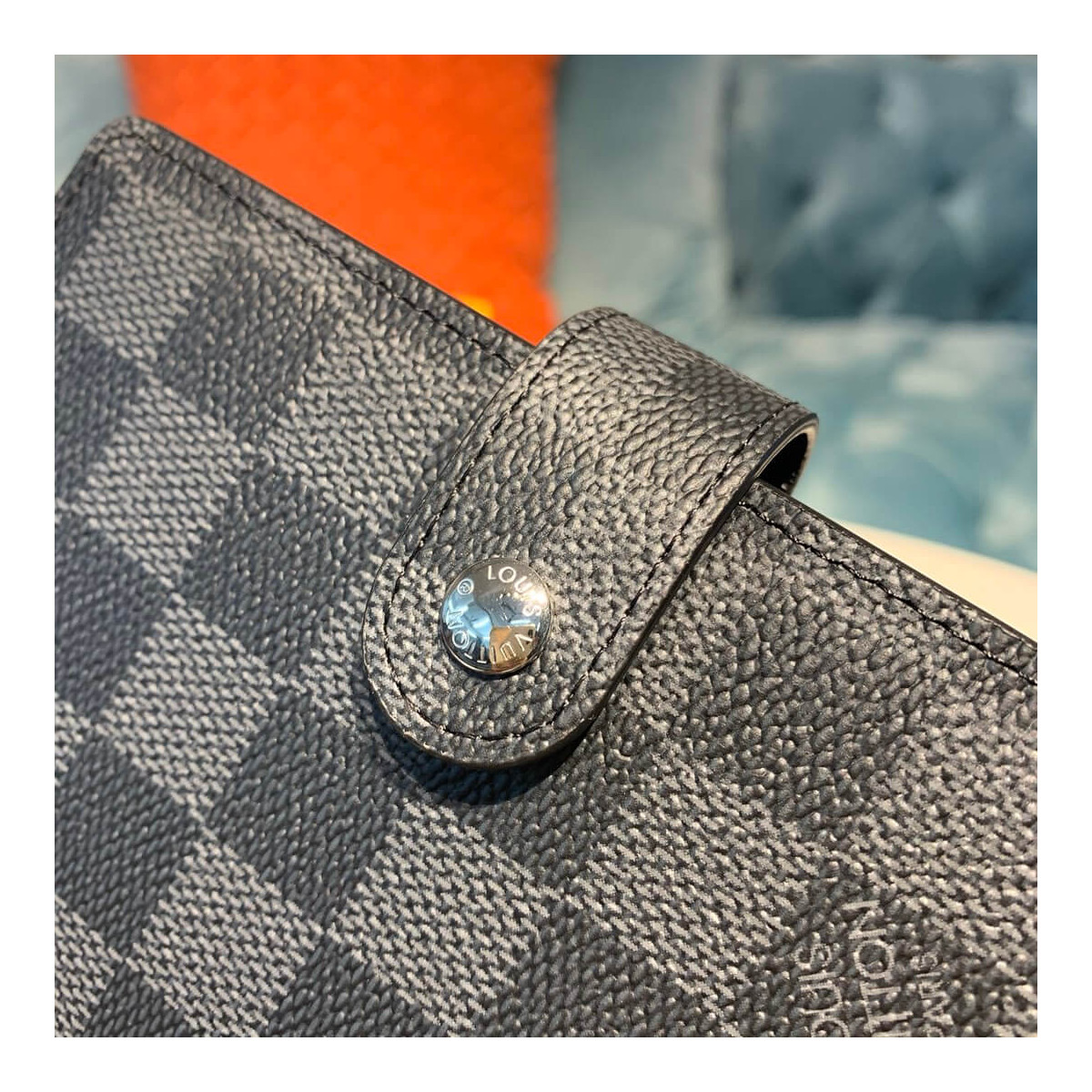 Louis Vuitton Damier Graphite Mickey Print Small Ring Agenda Cover R20005