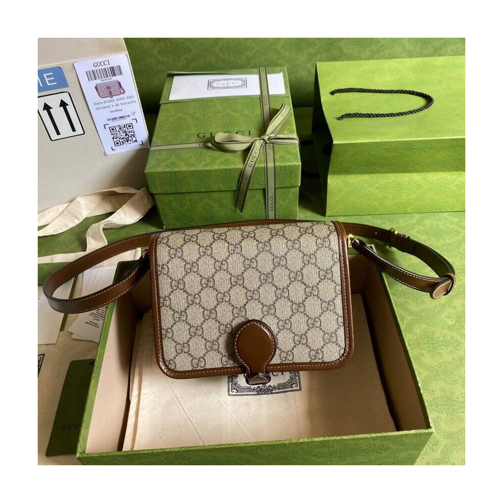 Gucci Mini Shoulder Bag with Interlocking G in GG Supreme 671620