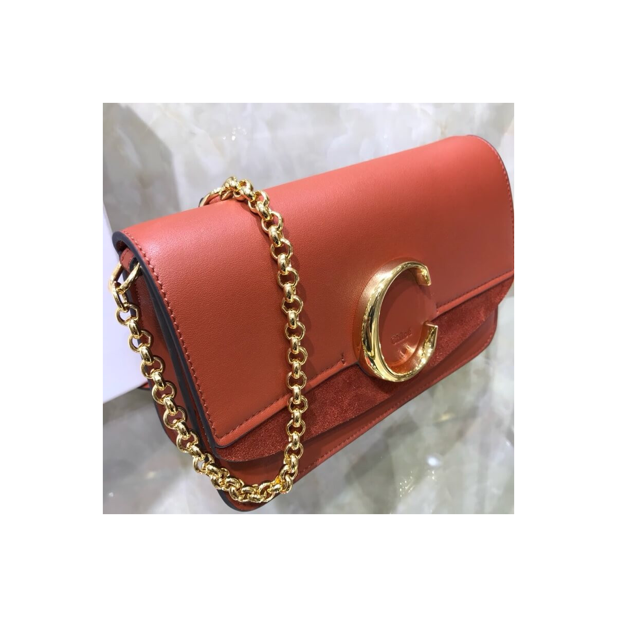 Chloe C Clutch With Chain S1159