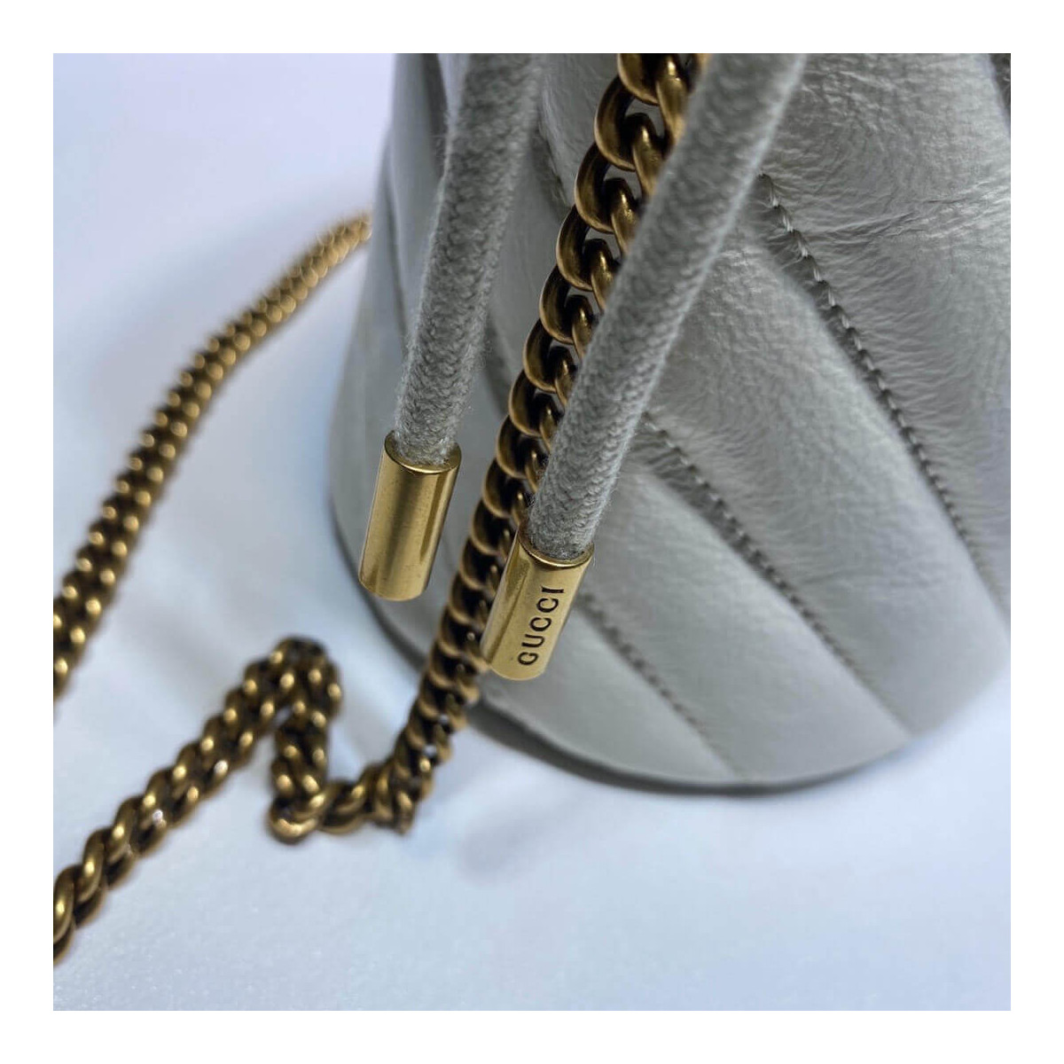 Gucci GG Marmont Mini Bucket Bag 575163 White