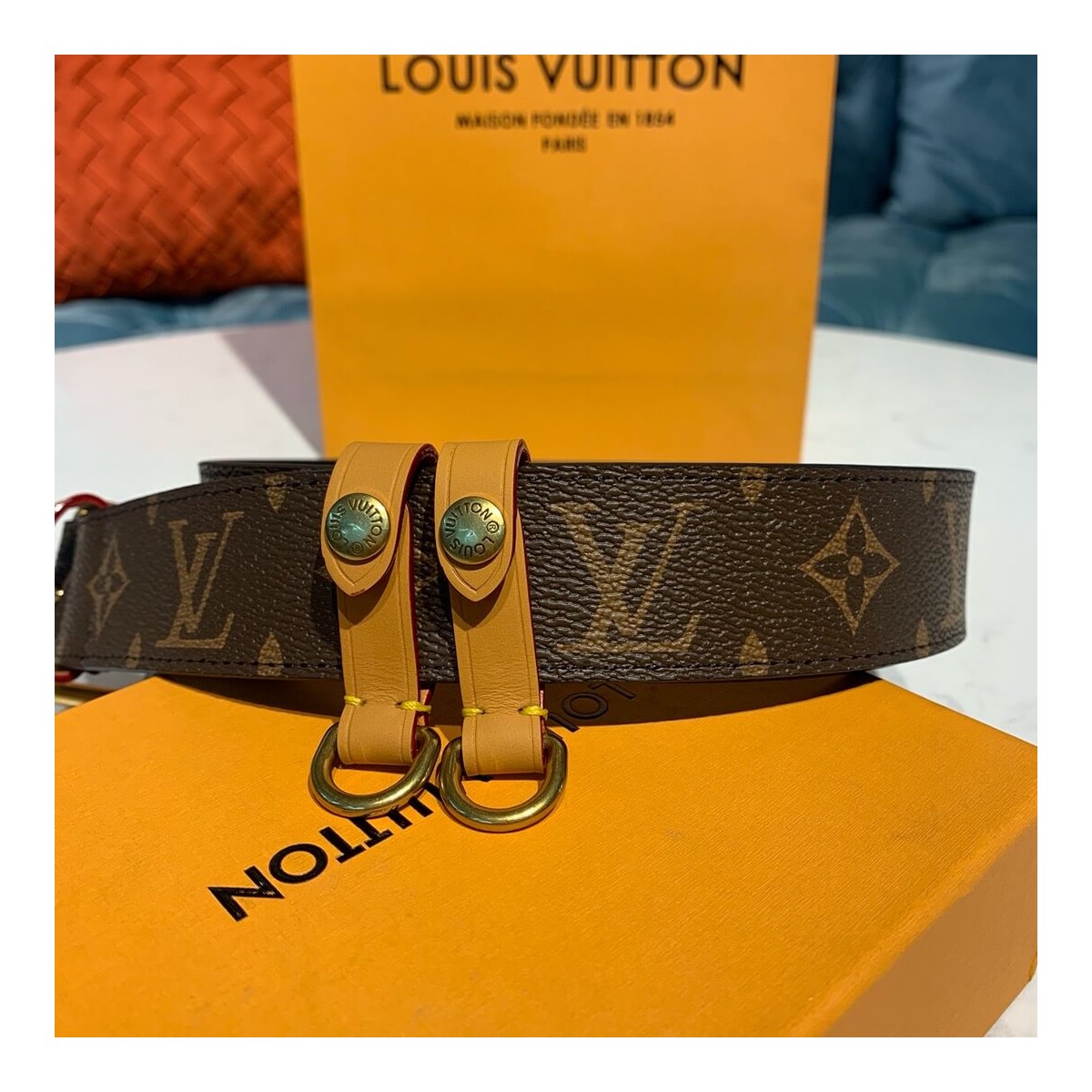 Louis Vuitton Signature 35mm Belt MP134U