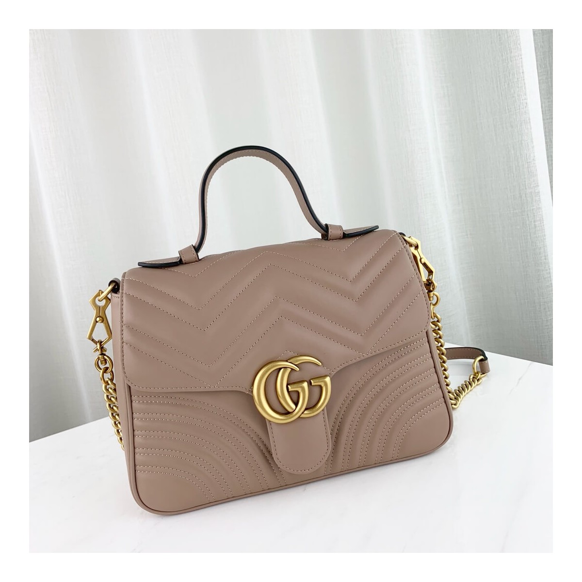 Gucci GG Marmont Matelasse Top Handle Bag 498110