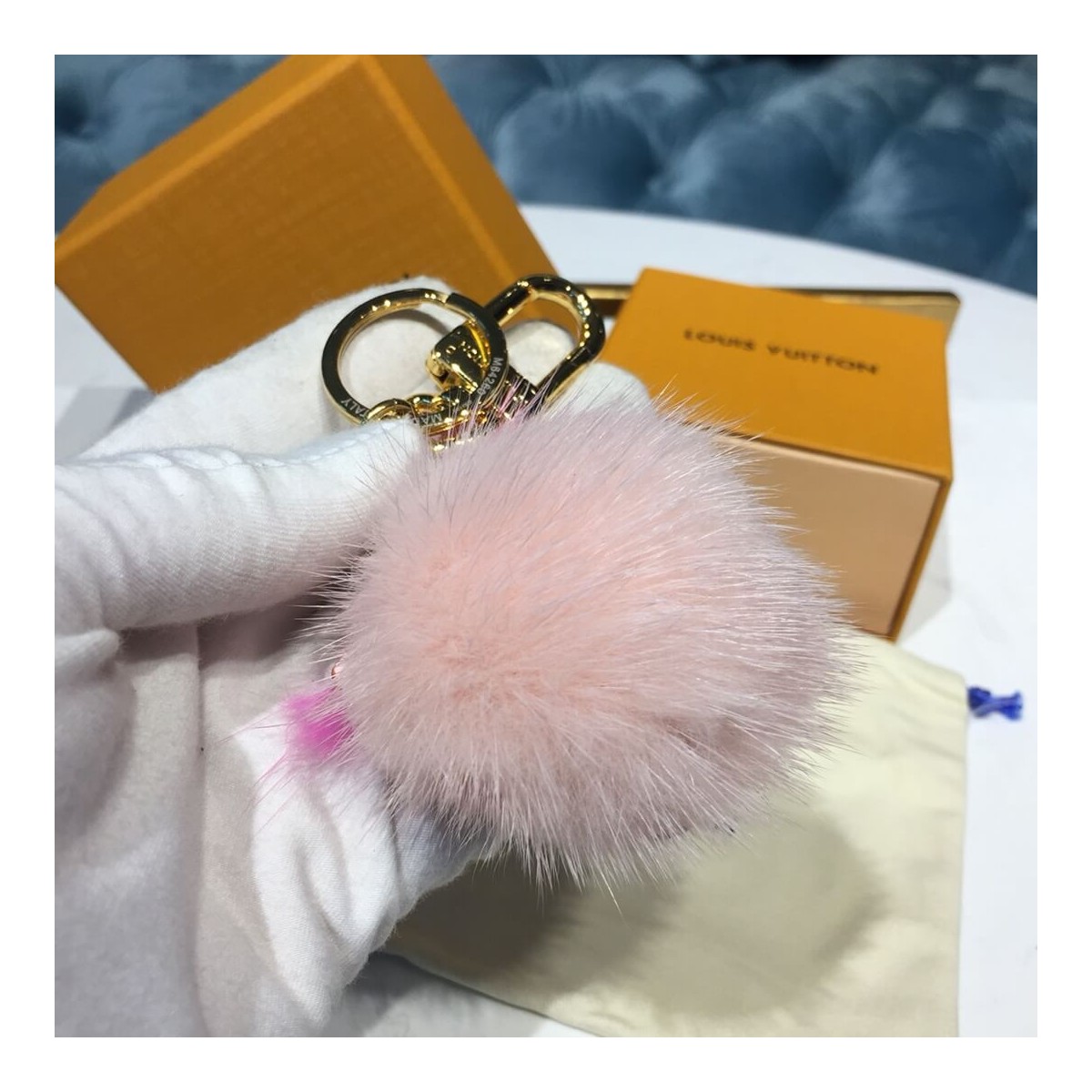 Louis Vuitton Wild Fur Pig Bag Charm And Key Holder M64260