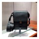 Prada Saffiano Leather Shoulder Bag 2VD019 Black