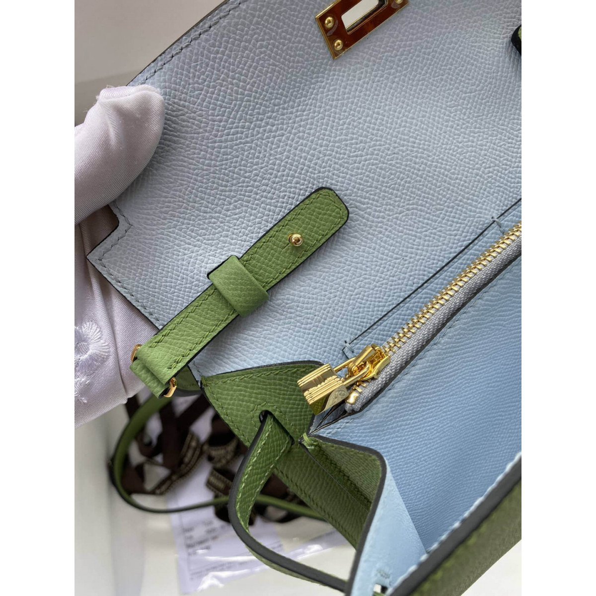 Hermes Kelly Wallet to Go Woc 499041 Green