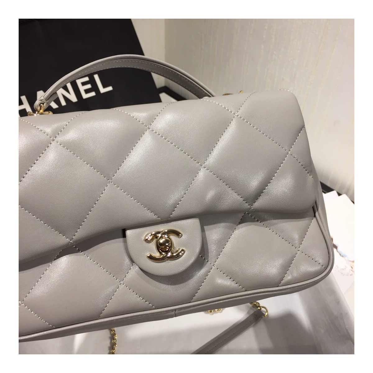 Chanel Large Flap Bag With Handle AS1115