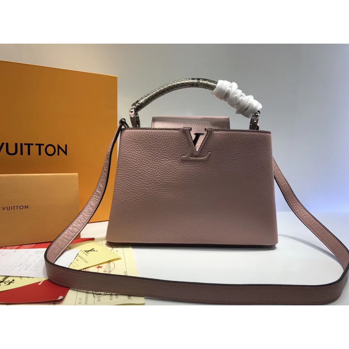 Louis Vuitton Taurillon Leather And Python Capucines BB N92039