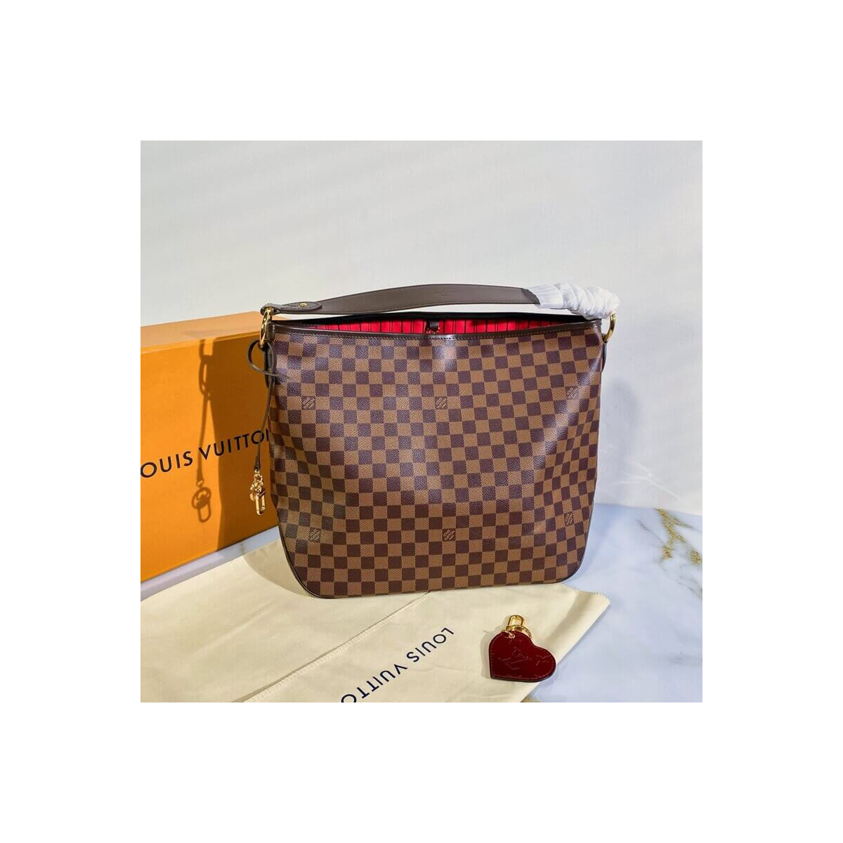 Louis Vuitton Damier Ebene Canvas Delightful MM N41460