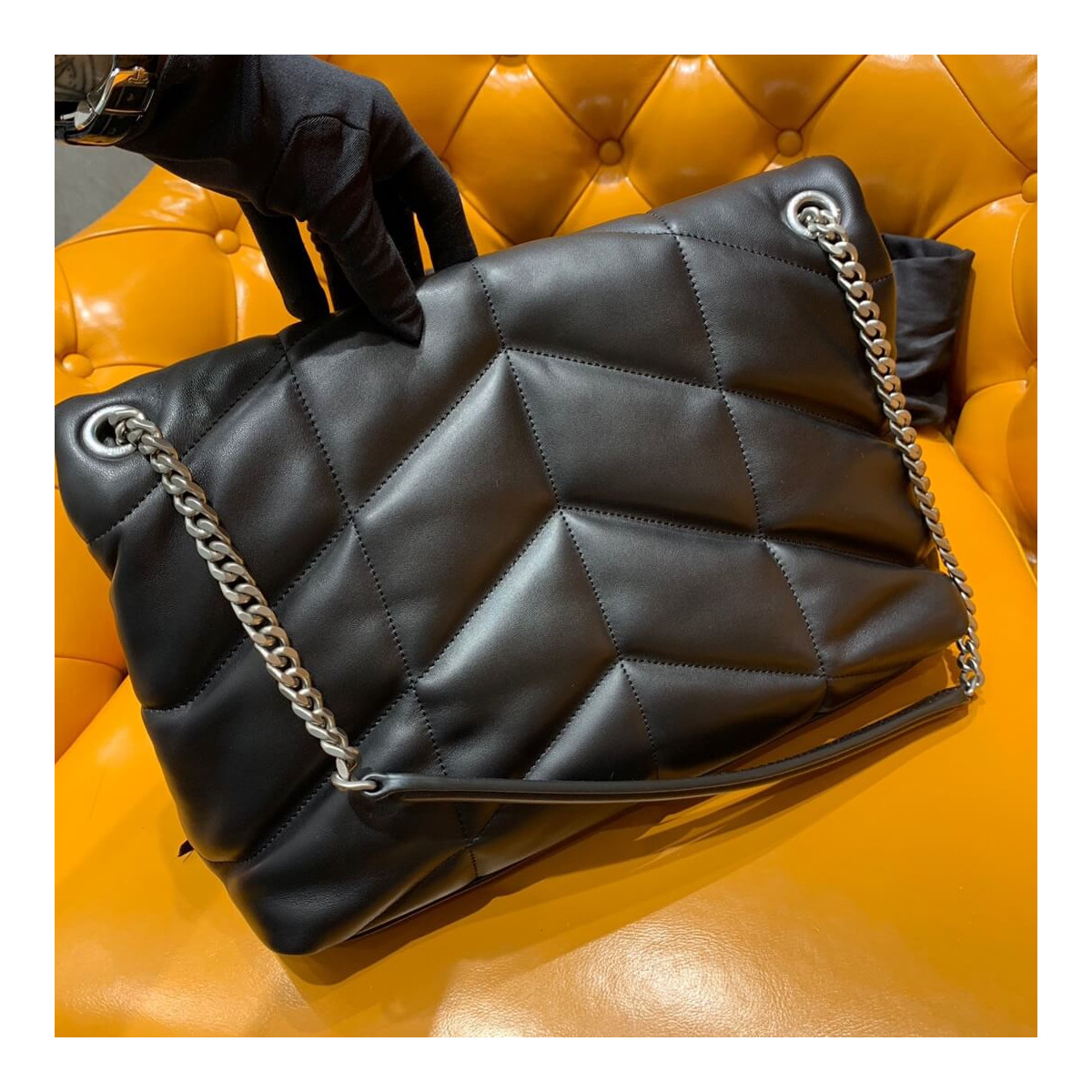 Saint Laurent Loulou Puffer Medium Bag In Quilted Lambskin 577475