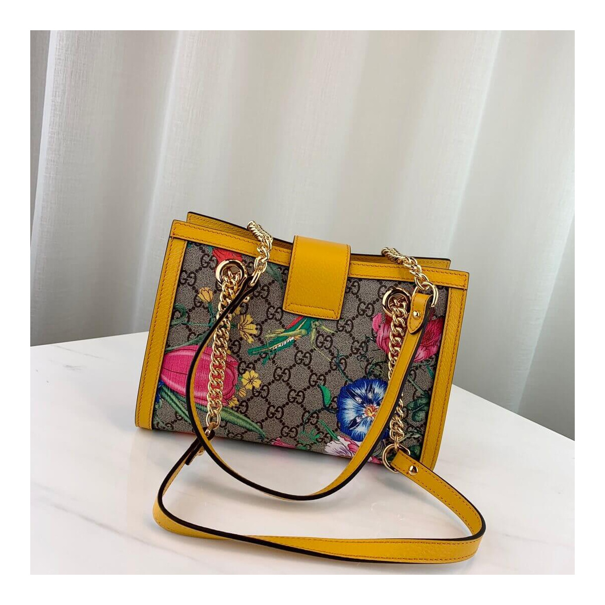 Gucci Padlock GG Flora Small Shoulder Bag 498156