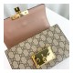 Gucci Padlock Studded GG Supreme Shoulder Bag 432182