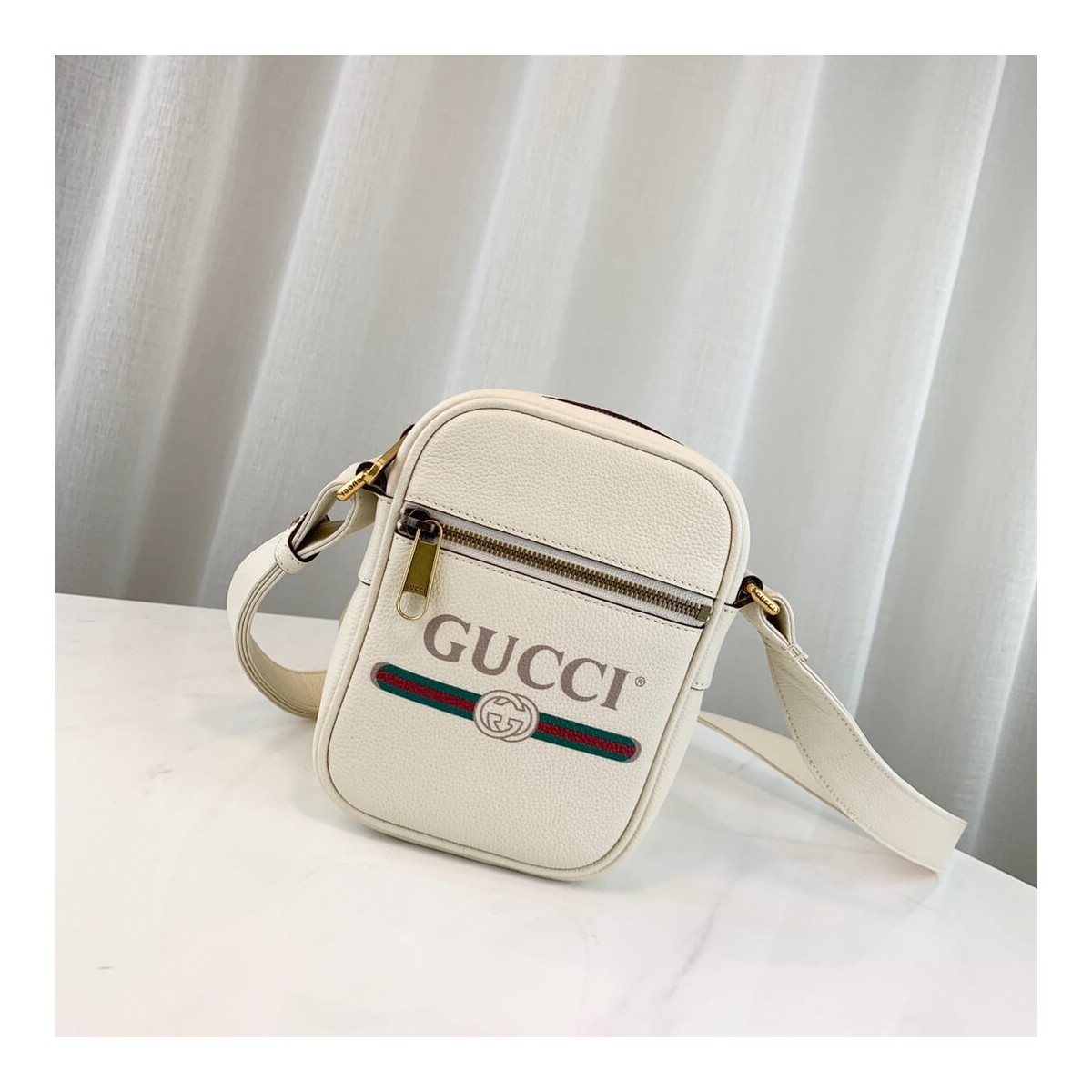 Gucci Print Leather Shoulder Bag 574803