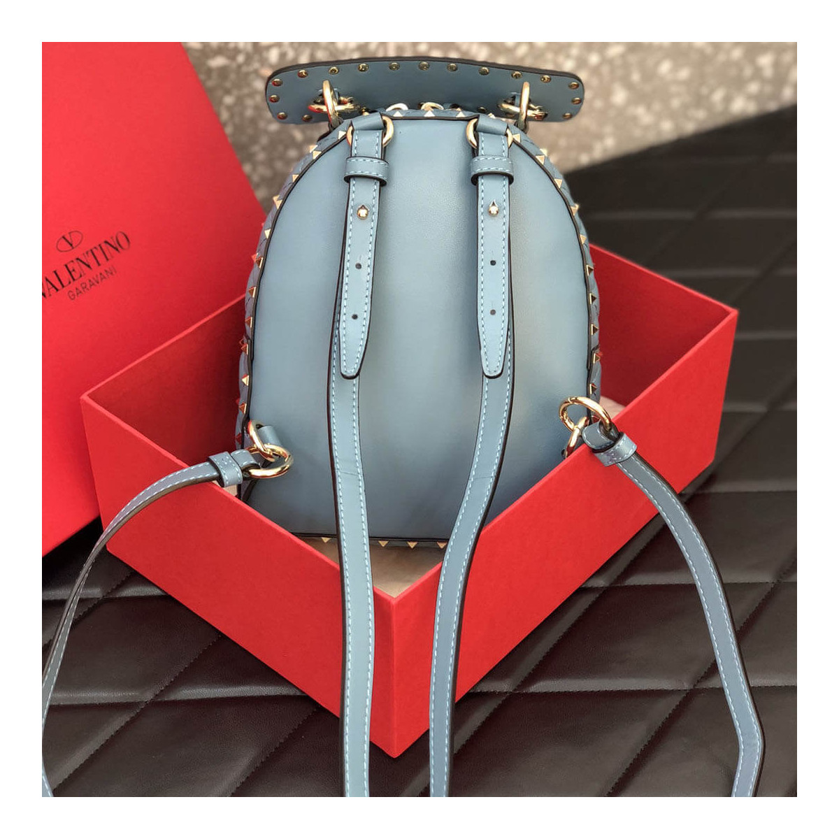 Valentino Garavani Rockstud Spike Mini Backpack 0630J