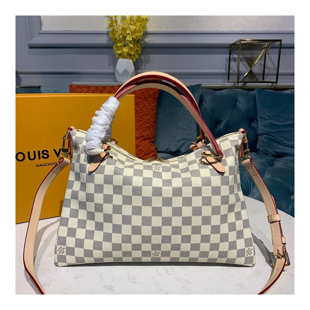 Louis Vuitton Damier Azur Canvas Lymington N40022