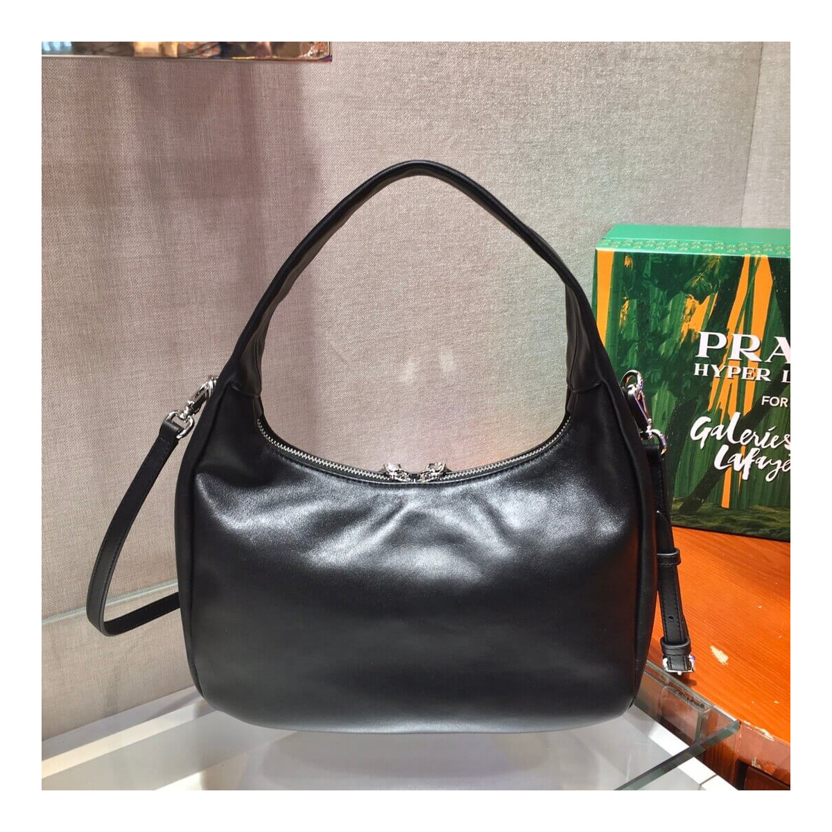 Prada Calf Leather Hobo Bag 26cm 1BC132