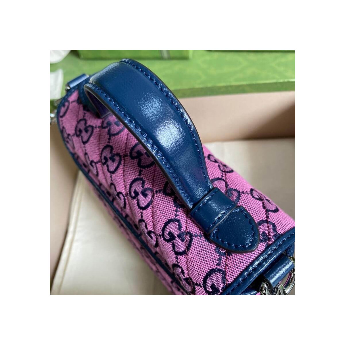 Gucci GG Marmont Multicolor Mini Top Handle Bag 583571