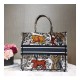 Christian Dior Book Tote Multicolor Toile De Jouy Bag M1286