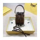 Fendi Mon Tresor Brown Leather Mini-Bag with FF Print 8BS010