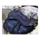 Dior Saddle Bag Blue Camouflage Embroidery M0446