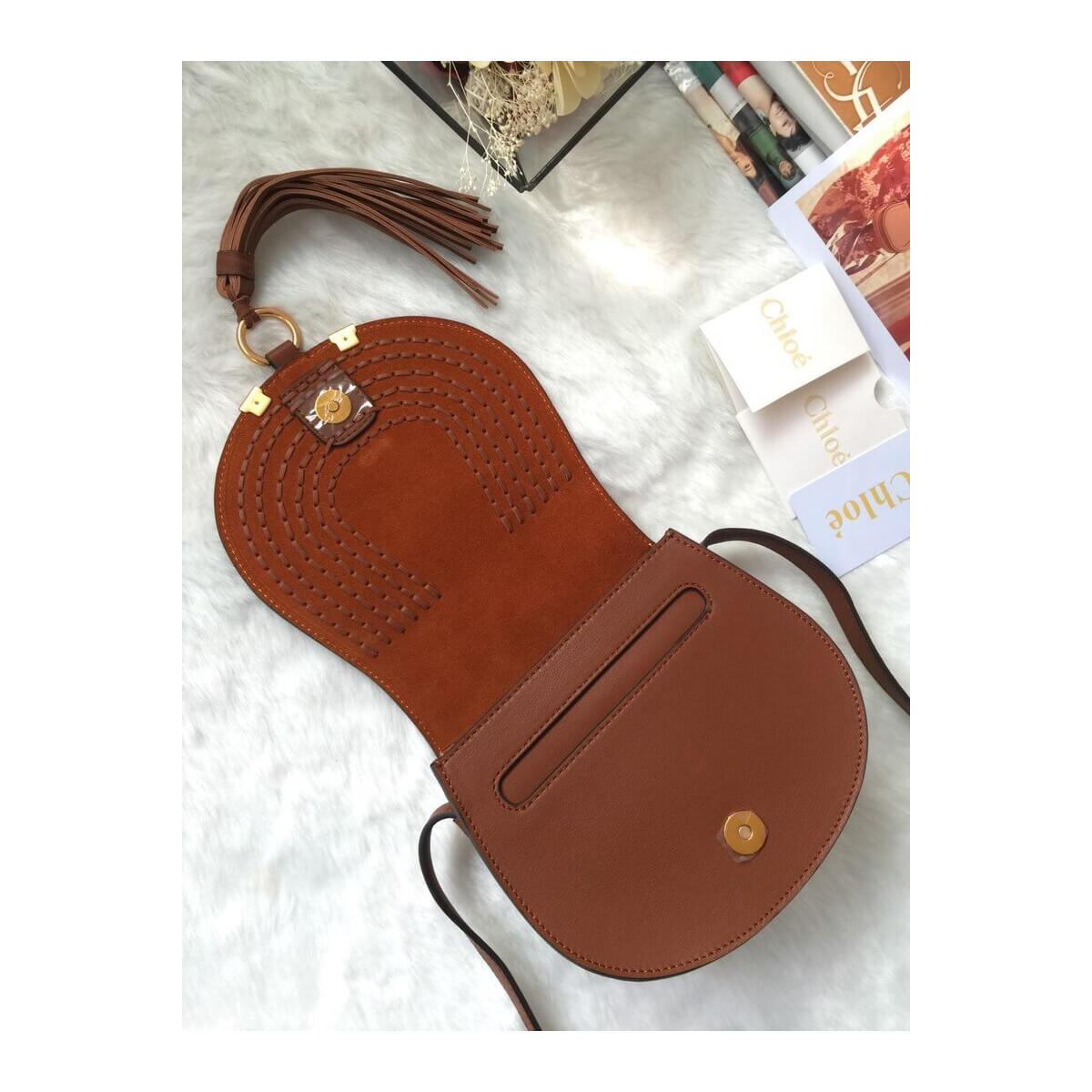 Chloe Mini Marcie Bag in Suede P580