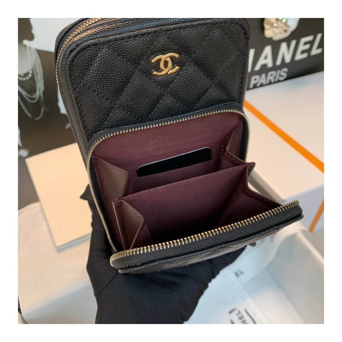 Chanel Phone Bag With Chain B01963