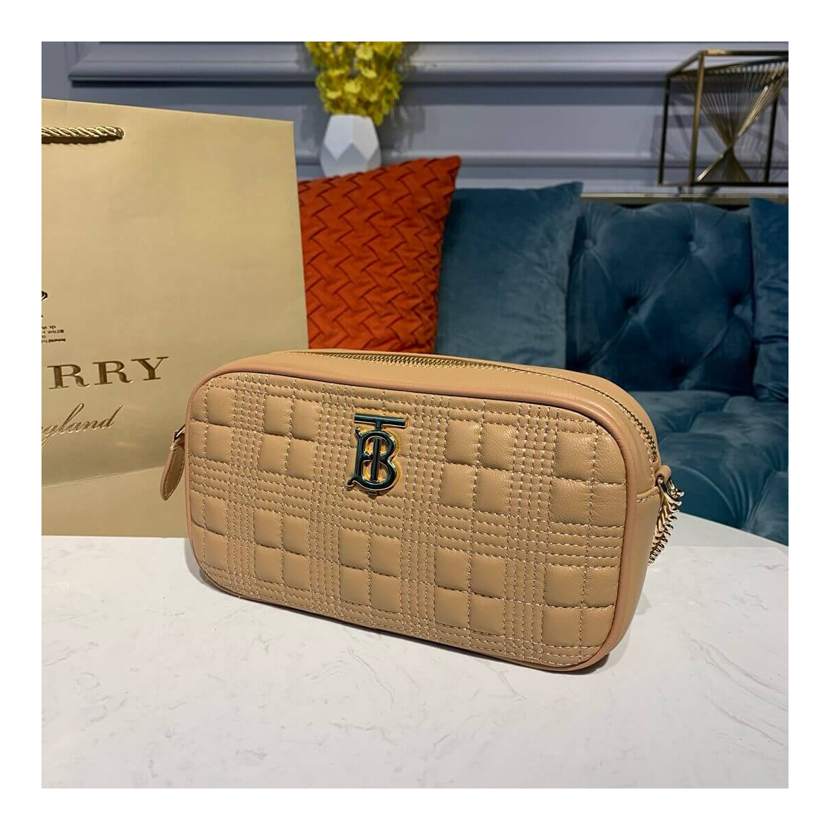 Burberry Quilted Lambskin Camera Bag 80223961