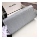 Chanel Deauville Tote 38cm Canvas Bag A66941 Light Grey/Black